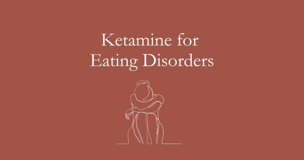 icon of woman suffering from eating disorder and getting treatment with ketamine for eating disorders.